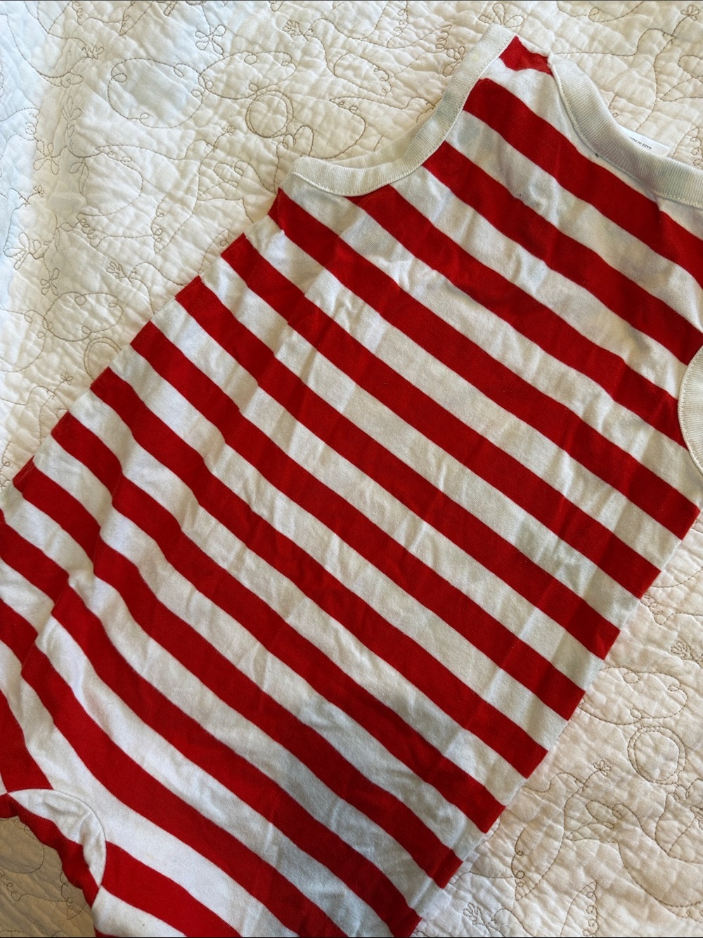 Hanna Andersson Red and Cream Striped Ice Cream Truck One-Piece - Picture 3 of 3